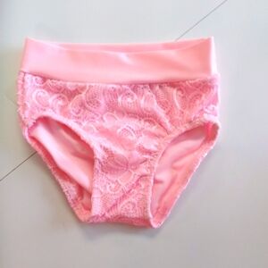 Pink lace briefs small child